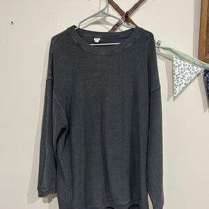 Aerie charcoal ribbed crew neck